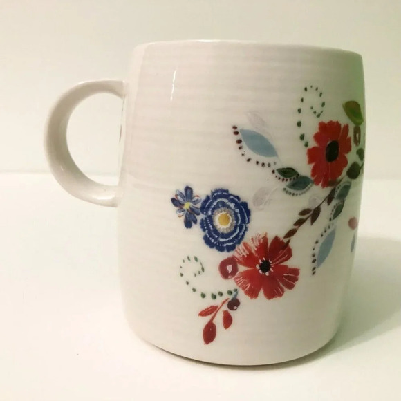 Anthropologie Starla M Halfmann Petal Monogram Letter C Initial Mug - Picture 12 of 12